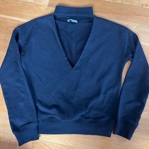 Women’s By The Way X Revolve “Ariella” Black Choker Sweatshirt Size XS!!